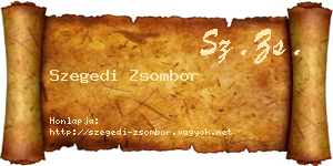 Szegedi Zsombor névjegykártya